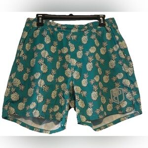Born Primitive Men Unlined Training Shorts Size L Pineapple Print 7”